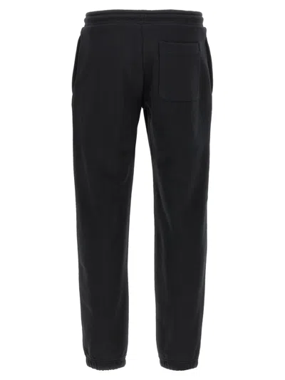 Moncler Cotton Joggers With Elasticated Cuffs And Drawstring Waistband In Black