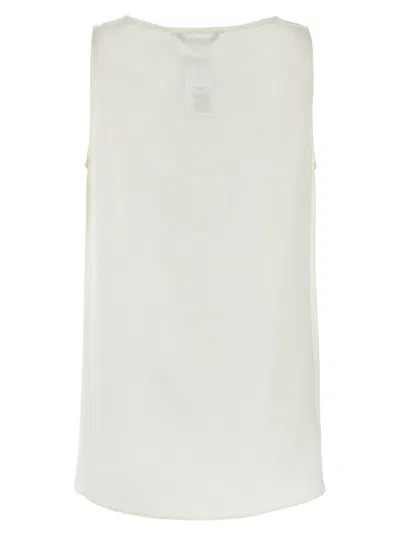 Max Mara Beige Filly Top In White