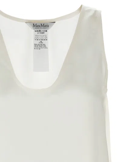 Max Mara Beige Filly Top In White
