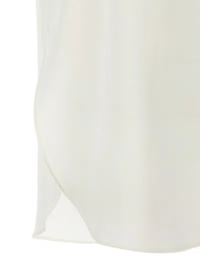 Max Mara Beige Filly Top In White