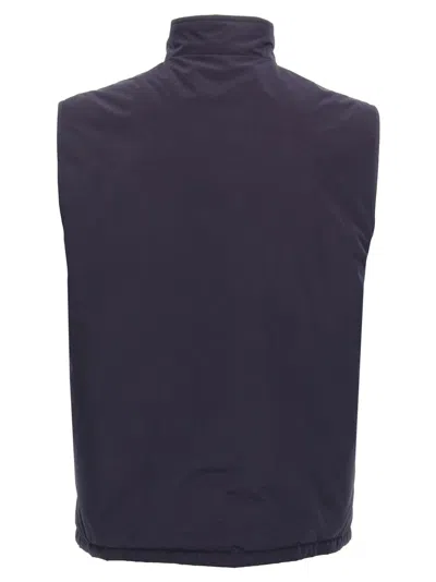 Brunello Cucinelli Water Resistant Nylon Vest In Blue