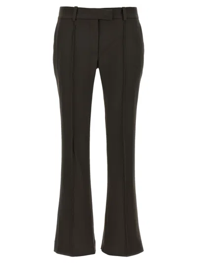 Attico Flared Trousers With Back Pocket And Side Pockets In Black