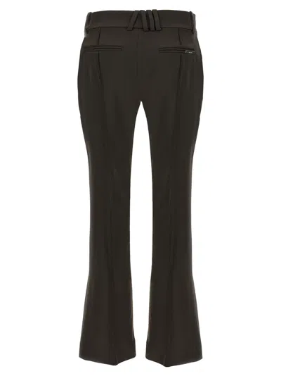 Attico Flared Trousers With Back Pocket And Side Pockets In Black