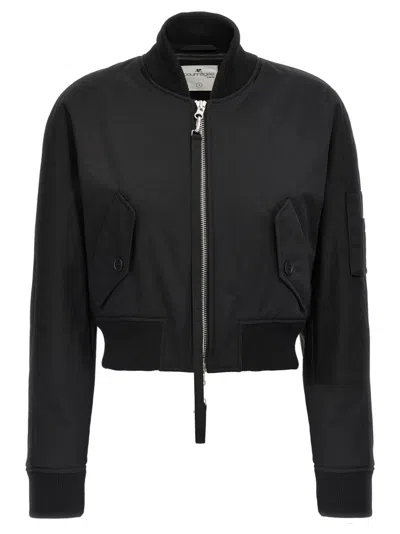 Courrèges Scuba Bomber Jacket Casual Jackets And Parka Black