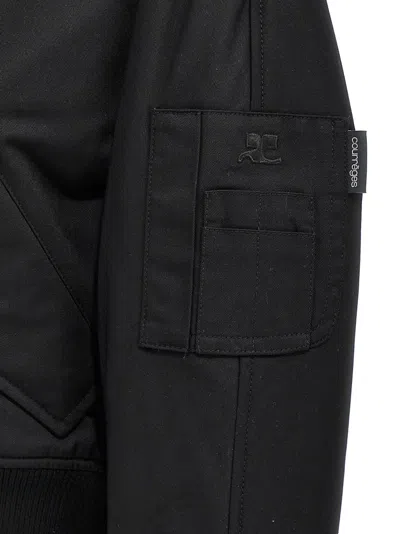 Courrèges Scuba Bomber Jacket Casual Jackets And Parka Black