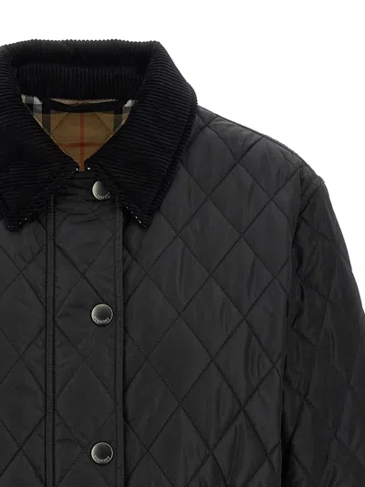 Burberry Check Lining Quilted Nylon Dorset Jacket Clothing In Black