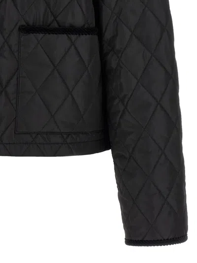 Burberry Check Lining Quilted Nylon Dorset Jacket Clothing In Black