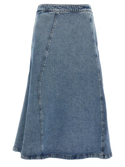 Fabiana Filippi A-line Silhouette Denim Skirt With Seam Detailing In Blue