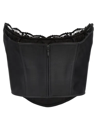 Dsquared2 "parisian Corset" Strapless Top In Black