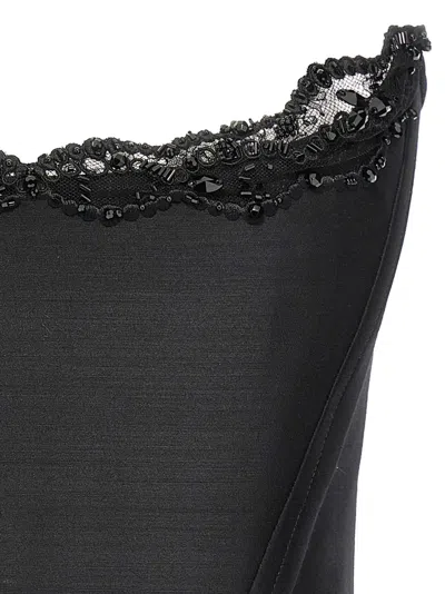Dsquared2 "parisian Corset" Strapless Top In Black