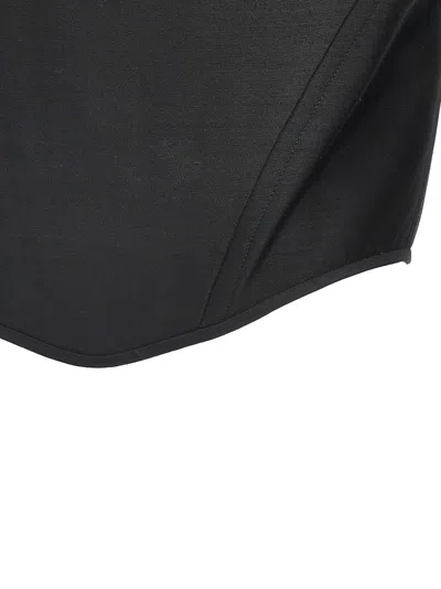 Dsquared2 "parisian Corset" Strapless Top In Black