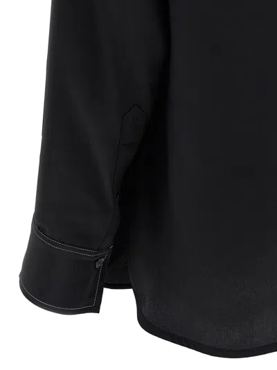 Victoria Beckham Shirt With Ruffles In Black