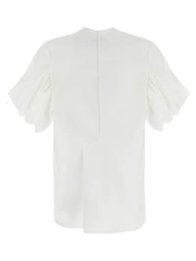 Junya Watanabe Cotton Poplin Blouse With Curled Flounce