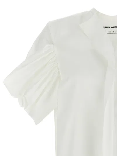 Junya Watanabe Cotton Poplin Blouse With Curled Flounce