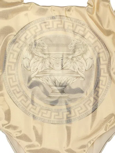 Versace La Coupe Des Dieux Beachwear In Gold