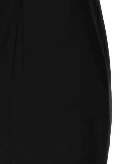 Pinko Fitted Black Stretch Viscose Midi Dress