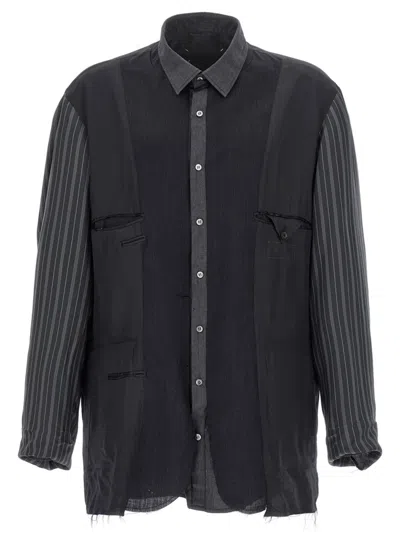 Maison Margiela Patchwork Reversible Jacket Casual Jackets And Parka Gray In Gray