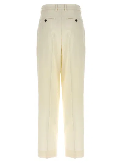 Ami Alexandre Mattiussi Pleated Trousers With Back Pockets And Belt Loops In Nude