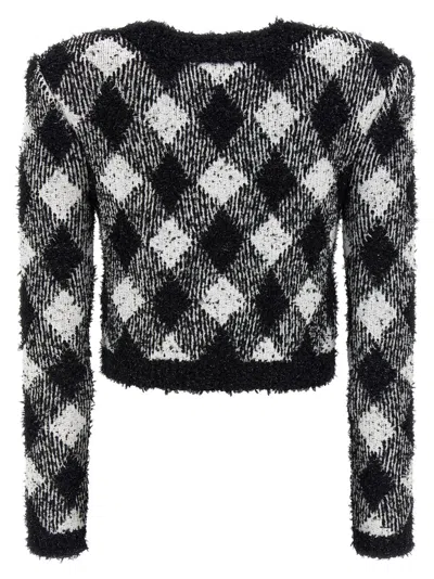 Balmain Vichy Tweed Short Jacket