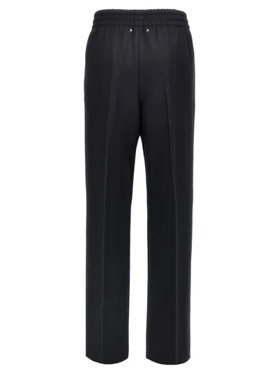 Golden Goose Elastic Waistband Straight Leg Trousers In Blue