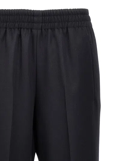 Golden Goose Elastic Waistband Straight Leg Trousers In Blue