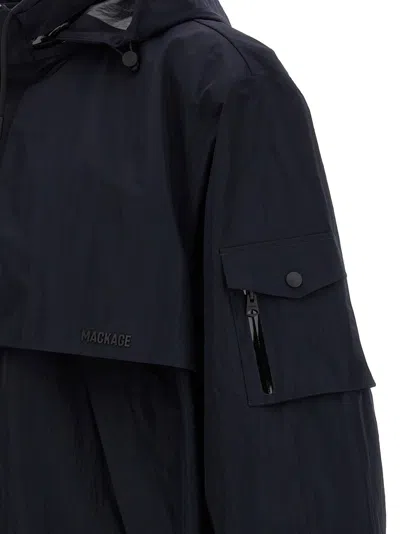 Mackage Midnight Blue Jacket With Detachable Overlay Panel In Blue