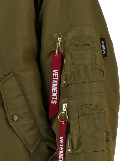 Vetements 'alpha Industries Edition' Reversible Bomber Jacket In Green
