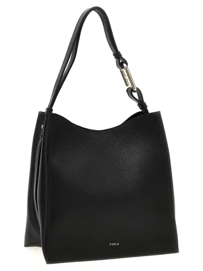 Furla Cloud Leather Shoulder Bag With Adjustable Strap