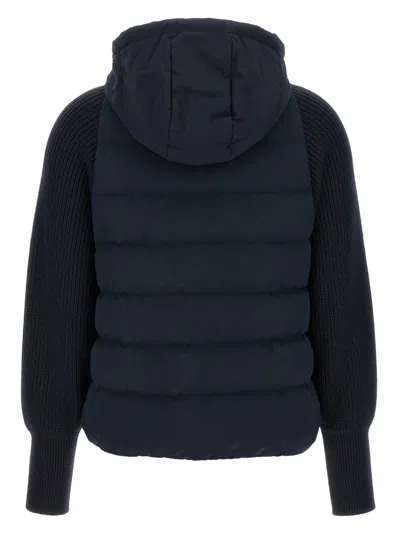 Brunello Cucinelli Padded Hooded Knit Down Jacket