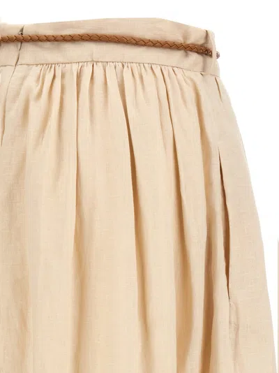 Zimmermann Wylie Cream Colored Midi Skirt Women In Neutral