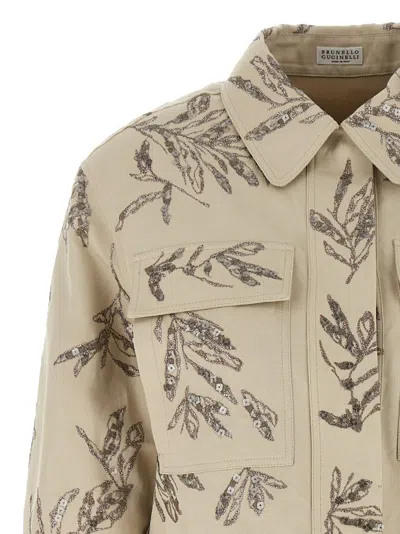 Brunello Cucinelli Cropped Linen Blend Jacket
