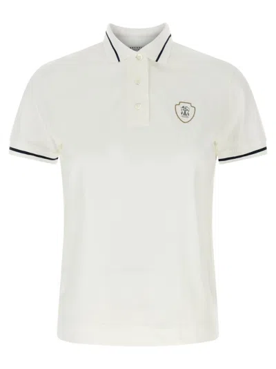 Brunello Cucinelli Polo Shirt With Contrasting Details In White