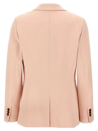 Theory Tailored Blazer With Notched Lapels In Pink