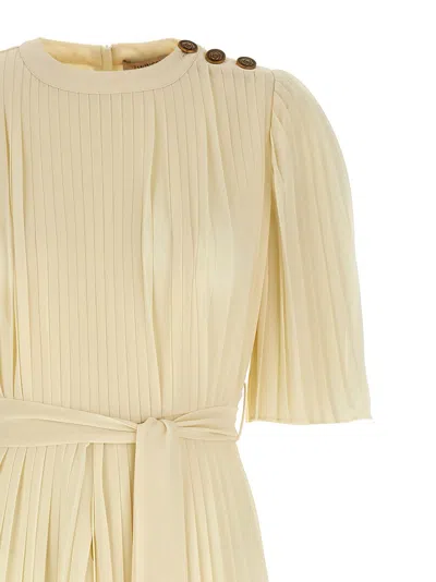 Twinset Twin-set Pleated Jumpsuit With Wide Trousers