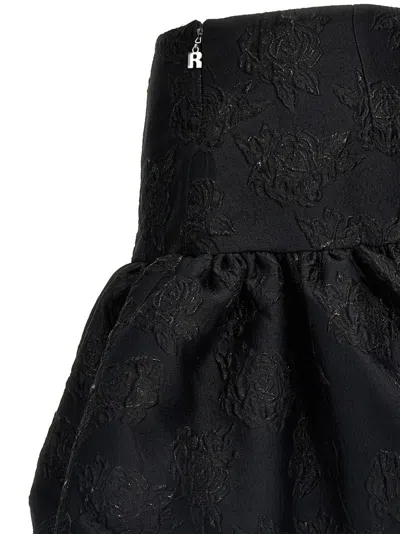Rotate Birger Christensen Rotate High-waisted Mini Skirt In Textured Jacquard In Black