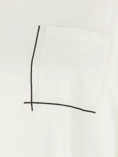 Brunello Cucinelli Cotton T-shirt With Monile Detail And Crewneck