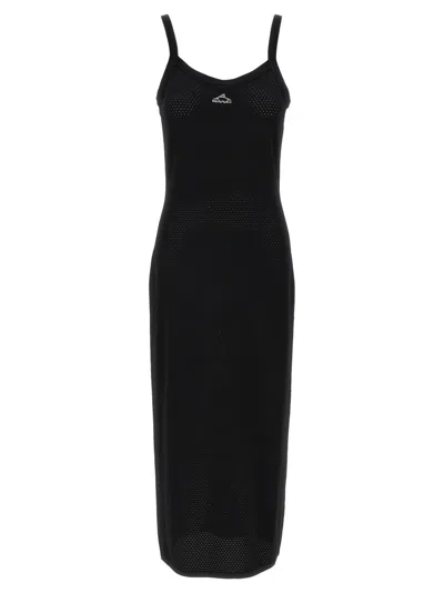 Alexander Wang T T By Alexander Wang Openwork Mesh Midi Dress With Fitted Silhouette