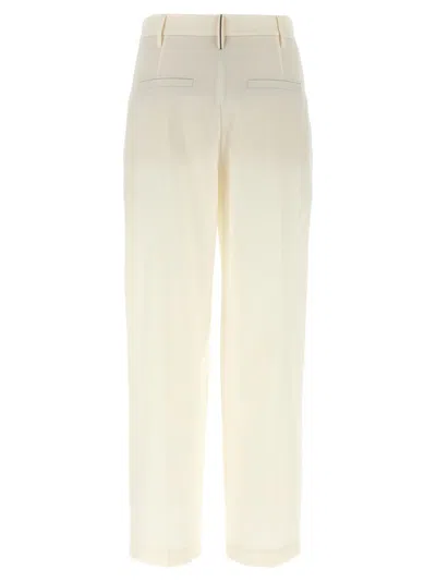 Brunello Cucinelli Trousers With Pleats And Pockets In White