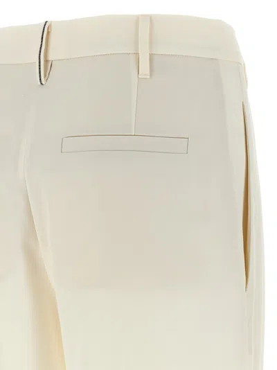Brunello Cucinelli Trousers With Pleats And Pockets In White