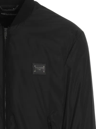 Dolce & Gabbana Dg Essential Puffer Jackets Black
