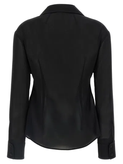Courrèges Semi-transparent Pocket Shirt With Modern Silhouette