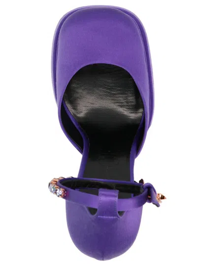 Versace Medusa Aevitas Platform Satin Pumps