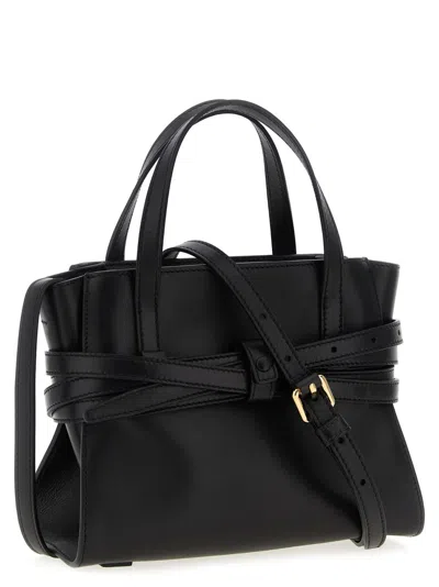 Moschino Structured Silhouette Handbag Top Handles In Black