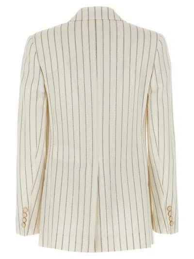 Max Mara Striped Blazer With Front Pockets And Lapels
