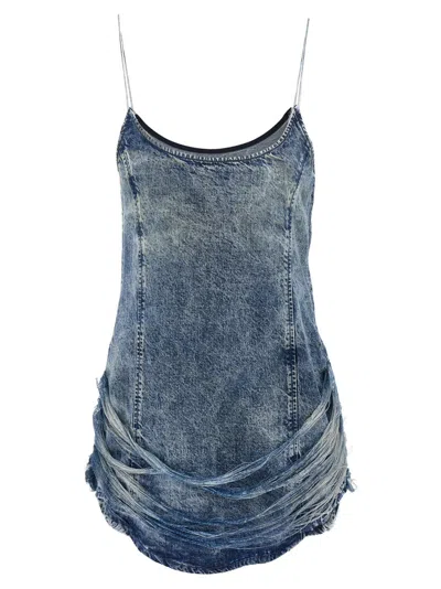 Diesel Denim De Dra Mini Dress In Blue