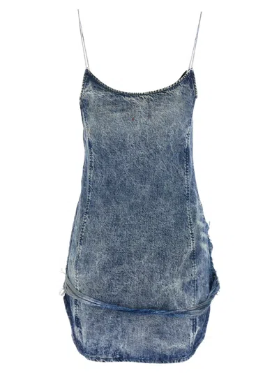 Diesel Denim De Dra Mini Dress In Blue