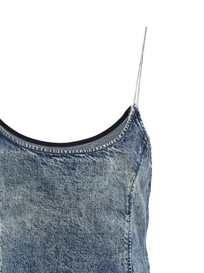 Diesel Denim De Dra Mini Dress In Blue