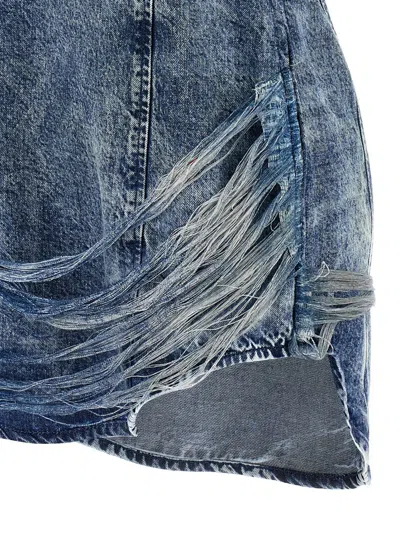 Diesel Denim De Dra Mini Dress In Blue