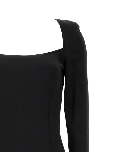 Dolce & Gabbana Long-sleeve Square-neck Midi Dress