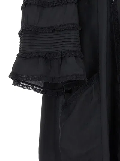 Isabel Marant Zakae Ruffle-trimmed Silk Minidress In Black